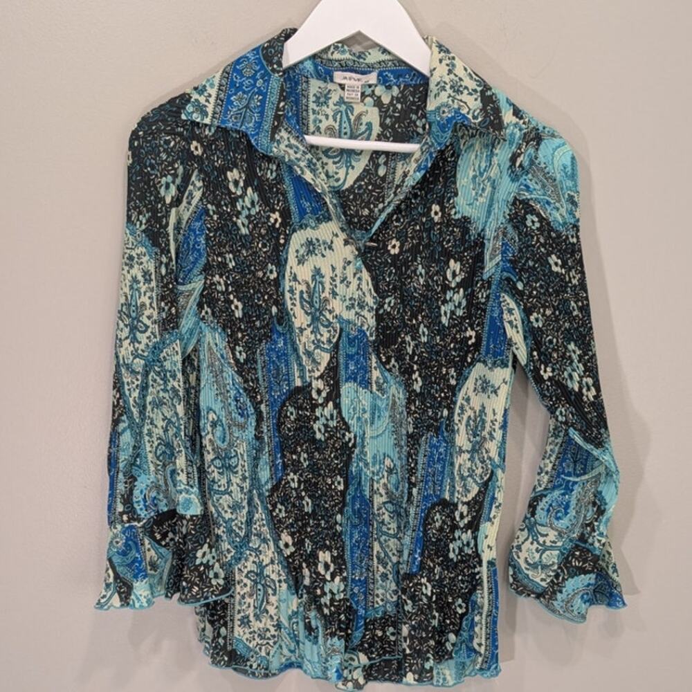Jaipur Blouse Boho Chic 70's Revival Modern Eclectic Romantic Festival - Size M